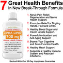 ALA 700 Neuropathy Relief Support Liquid Supplement with 700mg ALA