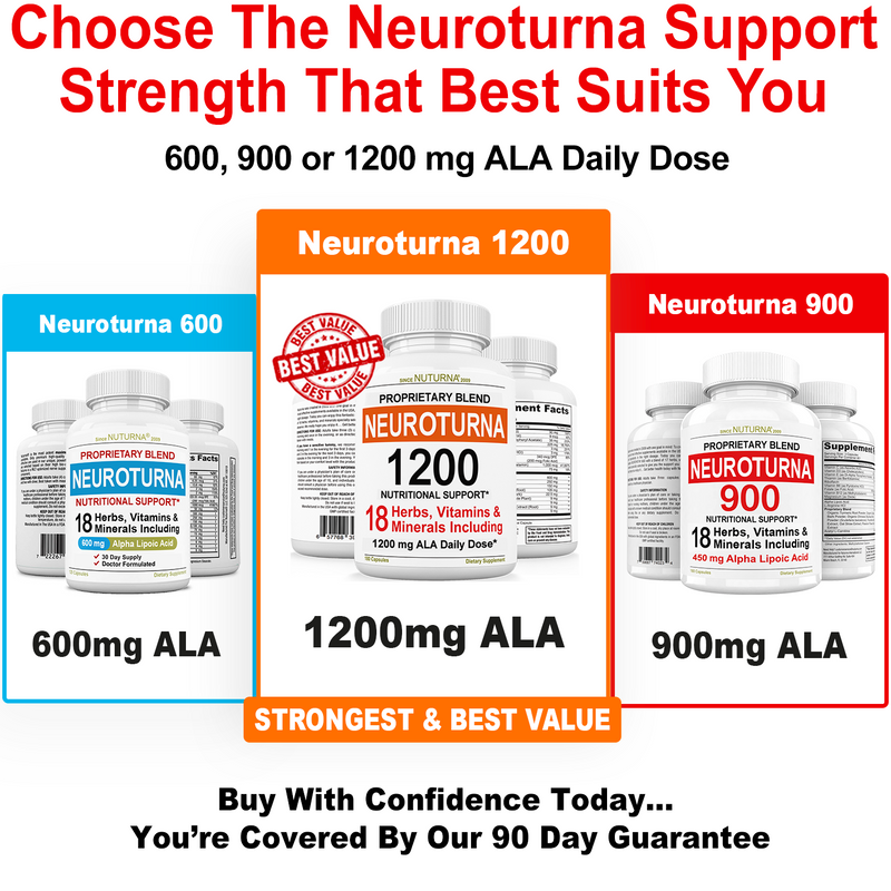 (3 Pack) Neuroturna® Neuropathy Support Supplement with 600 mg ALA