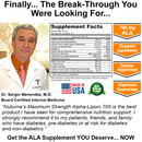 ALA 700 Neuropathy Relief Support Liquid Supplement with 700mg ALA