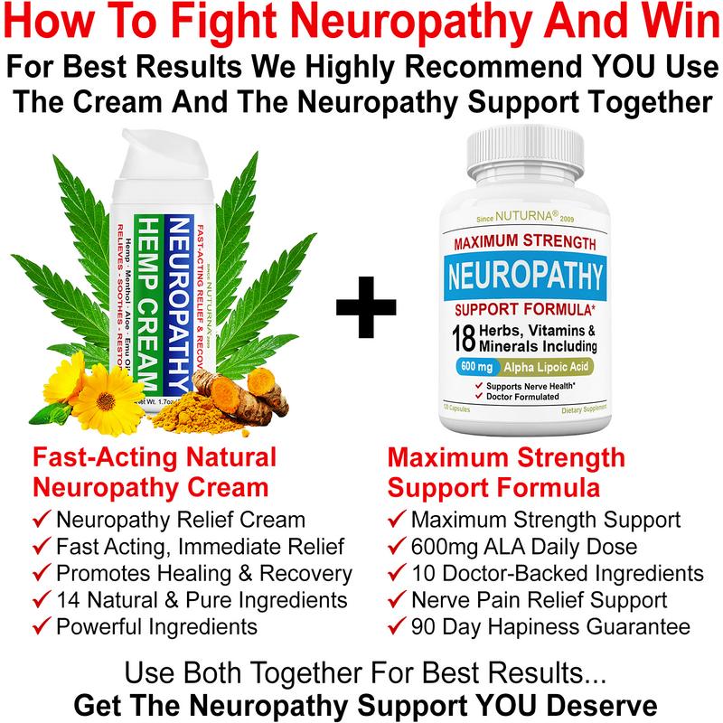 Neuropathy Hemp Cream - Fast-Acting Nerve Relief Cream - Max Strength 1.7 oz