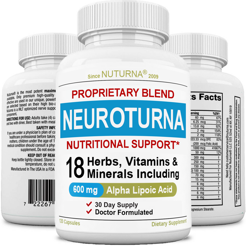 Neuroturna® Nerve Support Supplement with 600 mg ALA Daily Dose