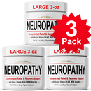 (3 Pack) Fast-Acting Neuropathy Nerve Relief Cream - Max Strength Large 3 oz