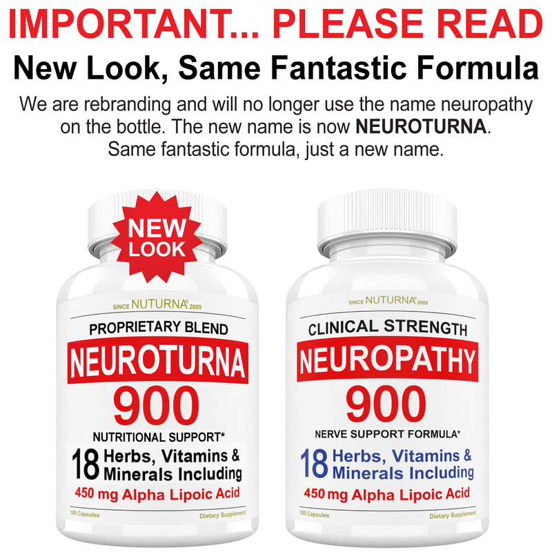 Neuroturna® Neuropathy Support Supplement with 900 mg ALA Daily Dose