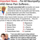 Neuropathy Nerve Sleep Support - Recover Faster with Extra Strength Sleep Formula