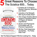 Sciatica Nerve Pain Relief Support with 600 mg ALA Daily Dose