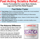 Sciatica Nerve Relief Cream - Fast Acting Large 3 oz
