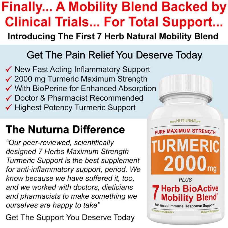 Turmeric 2000 7 Herb BioActive Mobility Blend for Healthy Joints