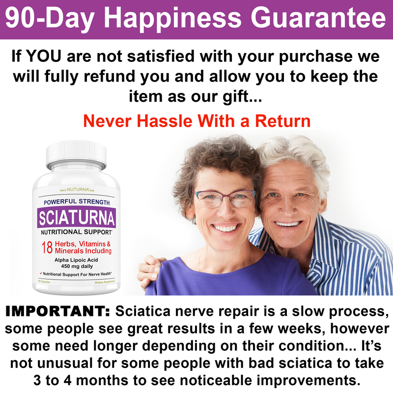 Sciaturna Nerve Pain Relief Support with 450 mg ALA Daily Dose